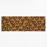 Astley Hand-Drawn Hearts Coir Doormat, 40 x 120cm