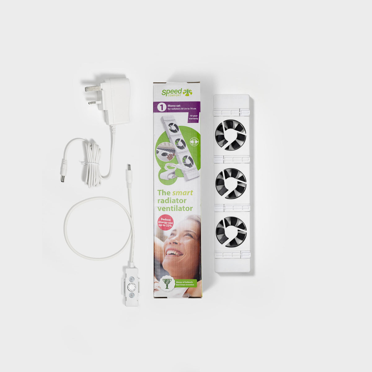 SPEEDCOMFORT Radiator Fan Monoset – Faster Room Heating, Energy-Saving Heating Booster for Radiators
