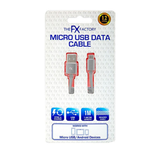 FX Powabud Braided Micro USB Data Cable, 1m – Fast Sync and Charge Lead, Space Grey