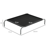 Pawhut Elevated Cooling Dog Bed with Breathable Mesh & Non-slip Pads – Raised Steel Frame for Large Dogs