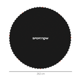 SPORTNOW Trampoline Mat with 54 V-Hooks – UV-Protected Jumping Mat for 10ft Round Trampoline, Black