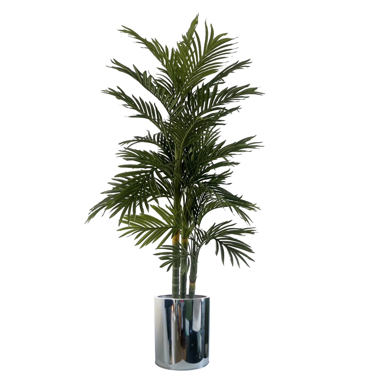 Leaf 51cm XL Silver Metal Planter – Large Handmade Statement Pot for Hallways & Commercial Spaces