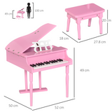 HOMCOM 30-Key Kids Mini Piano with Music Stand & Stool – Toy Keyboard Gift for Ages 3–7