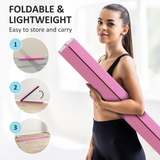 SPORTNOW 7.7FT Folding Gymnastics Balance Beam with EVA Foam Core and Anti-Slip Base – Training Beam, Pink
