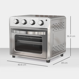 HOMCOM 24L Air Fryer Oven with 1600W Power – Grill, Roast & Bake, 360° Hot Air Circulation