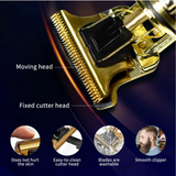 Professional Cordless Hair Clipper with LCD Display, 3 Combs & USB-C Charging – Metal Body Beard Trimmer for Men