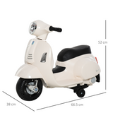 Vespa Licensed Kids Ride-On Motorcycle with Headlight and Horn – 6V Battery Toy, Ages 18-36 Months