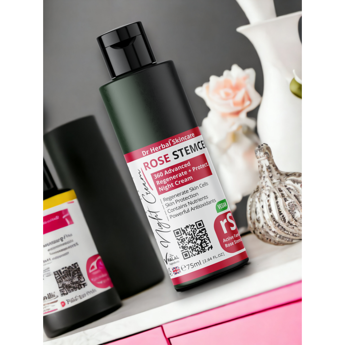 DR HERBAL Night Cream 75ml with Rose Stem Cell, Shea Butter & Passionfruit – Restorative Overnight Skincare
