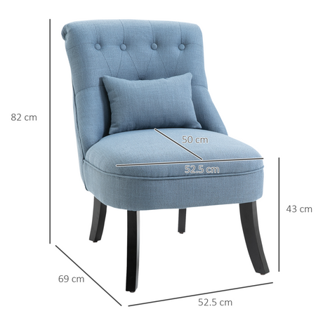HOMCOM Accent Chair fabric texture close-up