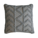 Artisan Furniture Alda Zig-Zag Cushions, Set of 2 – Plump Scatter Cushions for Sofa & Bedroom, Grey