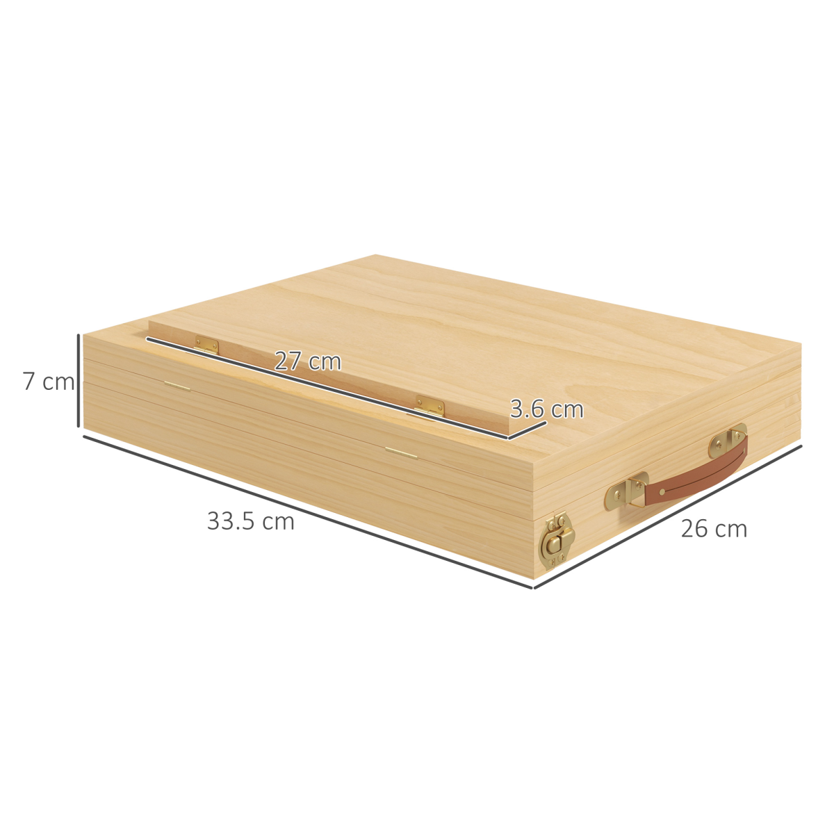 Vinsetto Wooden Table Easel Box with Storage Drawer – Portable Folding Artist Easel, Adjustable Angle