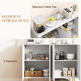 HOMCOM Sideboard Buffet Cabinet with Adjustable Shelves – Dining Room & Kitchen Storage, White