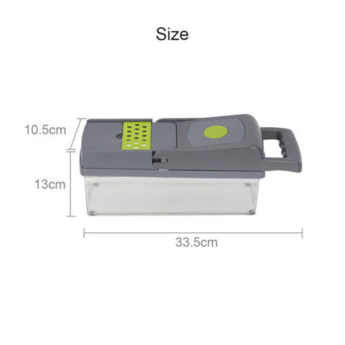 16-in-1 Vegetable Chopper with 1.5L Container, 8 Blades & Peeler – Salad, Fruit & Food Slicer Dicer, Grey