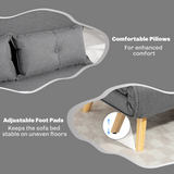 HOMCOM sofa bed 5-position backrest recline