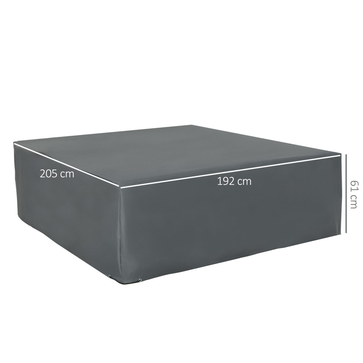 Outsunny Water & UV Resistant Garden Furniture Cover, 205 x 192cm – Oxford Fabric Patio Protection, Grey