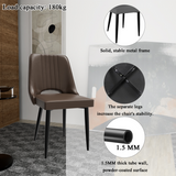 Scandinavian Faux Leather Dining Chair with Cut-Out High Back & Padded Seat – Kitchen & Living Room Seating