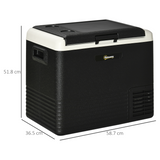 Outsunny 50L Portable Car Fridge Freezer, 12V/24V DC and 110/240V AC – Camping & Driving Compressor Cooler