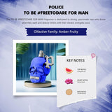 Police To Be Freetodare Man Eau de Toilette Spray 40ml – Fresh & Citrus, Amber & Oriental Fragrance for Men