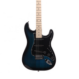 Glarry GST Electric Guitar Kit with Black Pickguard, Basswood Body & Maple Neck – Beginner Set, Dark Blue