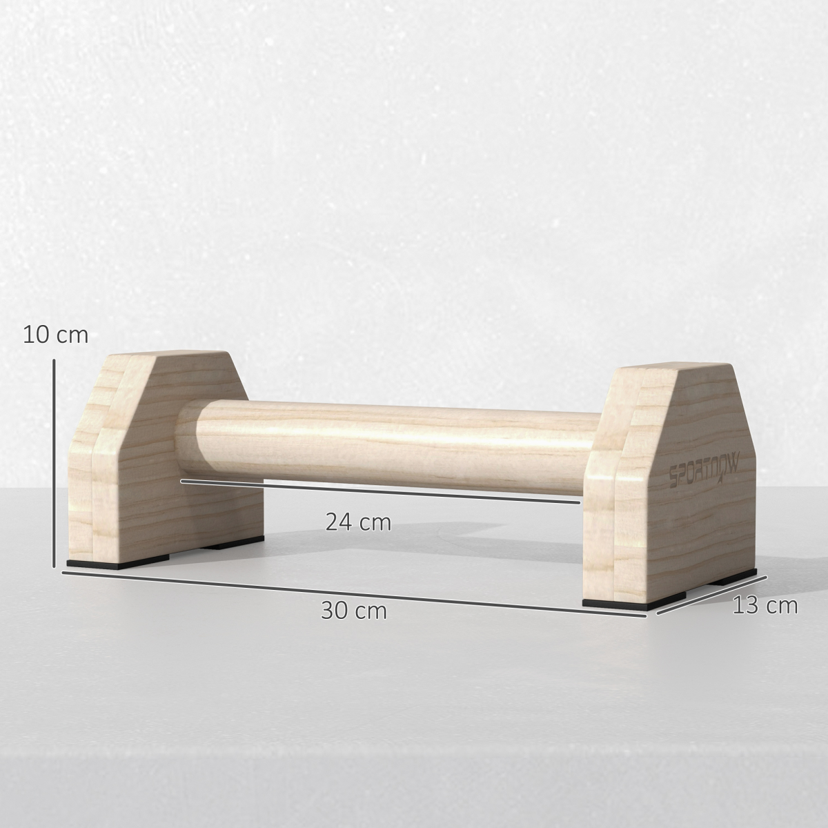 SPORTNOW Wooden Parallettes Push Up Bars with Non-Slip Base, 120kg Capacity – Calisthenics Home Gym Equipment