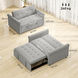 Close-up of the button tufting on the HOMCOM sofa bed settee