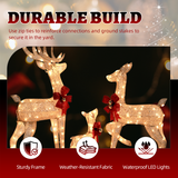 Lighted Christmas Reindeer Family – 3 Piece Outdoor Set with 210 Warm White Lights