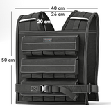 SPORTNOW 30kg Adjustable Weighted Vest with 30 Removable Metal Weights – Running Weight Vest, Black