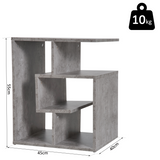 3-Tier Cube Side Table with Open Storage Shelves – Bedside Table for Books & Décor