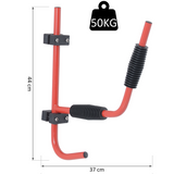HOMCOM Kayak Wall Mount Rack with 50kg Capacity & PVC Sleeves – Heavy Duty Canoe & Paddle Storage Hangers