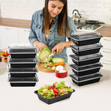 VINSANI 20-Pack Single Compartment Meal Prep Containers with Lids – Airtight Stackable Lunch Boxes