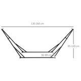 Outsunny Foldable 2-in-1 Hammock Stand for Hammock Nets and Chairs – Steel Frame with Carry Bag, Black