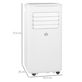HOMCOM 9,000 BTU Smart Portable Air Conditioner with WiFi App Control and Timer – Cooling for Rooms up to 20m²