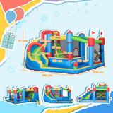 Outsunny 6-in-1 Kids Inflatable Bouncy Castle with Water Slide, Water Gun & 450W Air Blower – Garden Fun