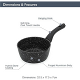 Blackmoor 16cm Non-Stick Milk Pan with Hybrid Stone Coating – Induction, Gas and Electric Hob Suitable