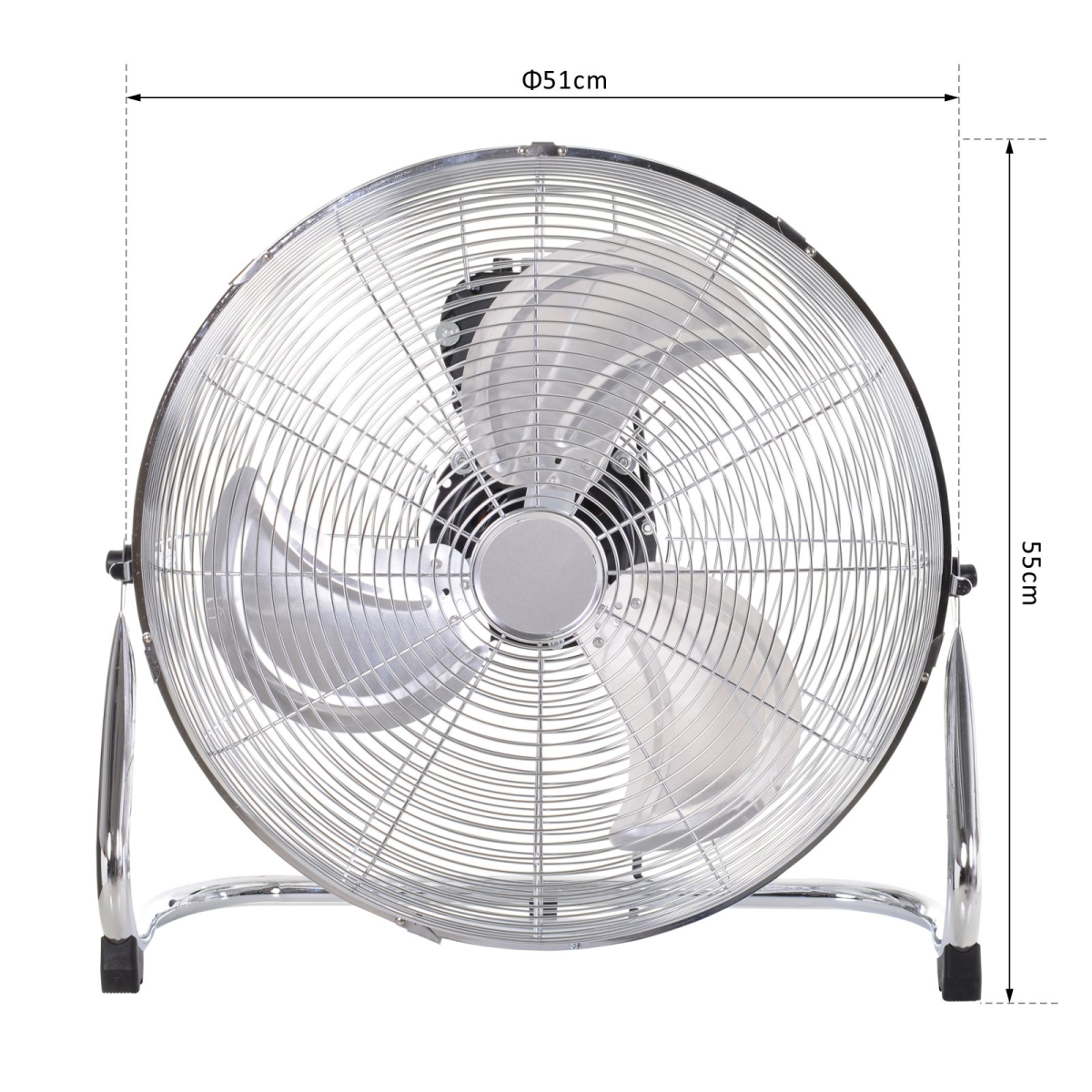 HOMCOM 55cm 100W Oscillating Tower Fan with 3 Speeds – Compact Desk Cooling for Home Offices