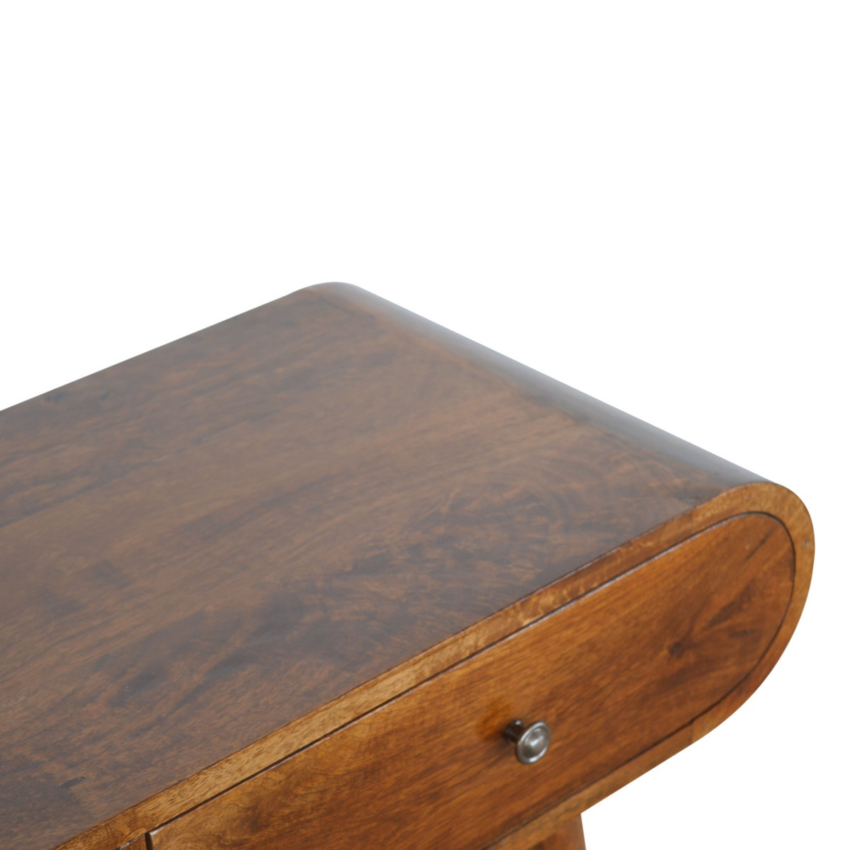 Artisan Furniture Chestnut London Console Table with 2 Drawers – Nordic Style Legs, Solid Mango Wood, Dark Brown