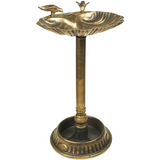GardenKraft Clam Shell Bird Bath with Built-in Base Planter – Weatherproof Freestanding Garden Ornament
