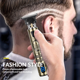 Cordless Hair Clippers & Beard Trimmer Kit with LCD Display, T-Blade and 4 Guide Combs – USB Rechargeable Men's Grooming