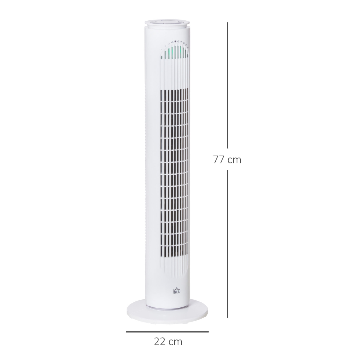 HOMCOM Oscillating Tower Fan with Remote, 3 Speeds, 3 Modes & 10H Timer – Bedroom & Office Cooling, White