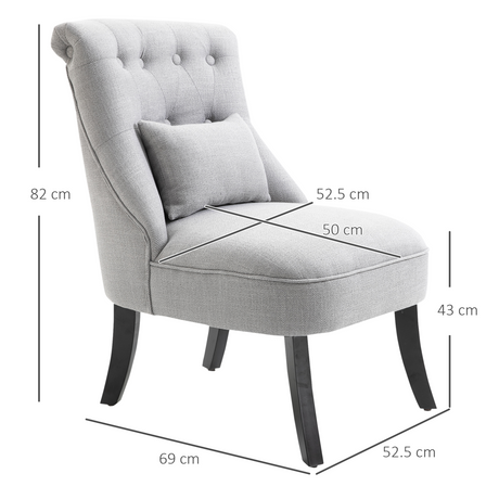 HOMCOM Retro Accent Chair fabric texture close-up