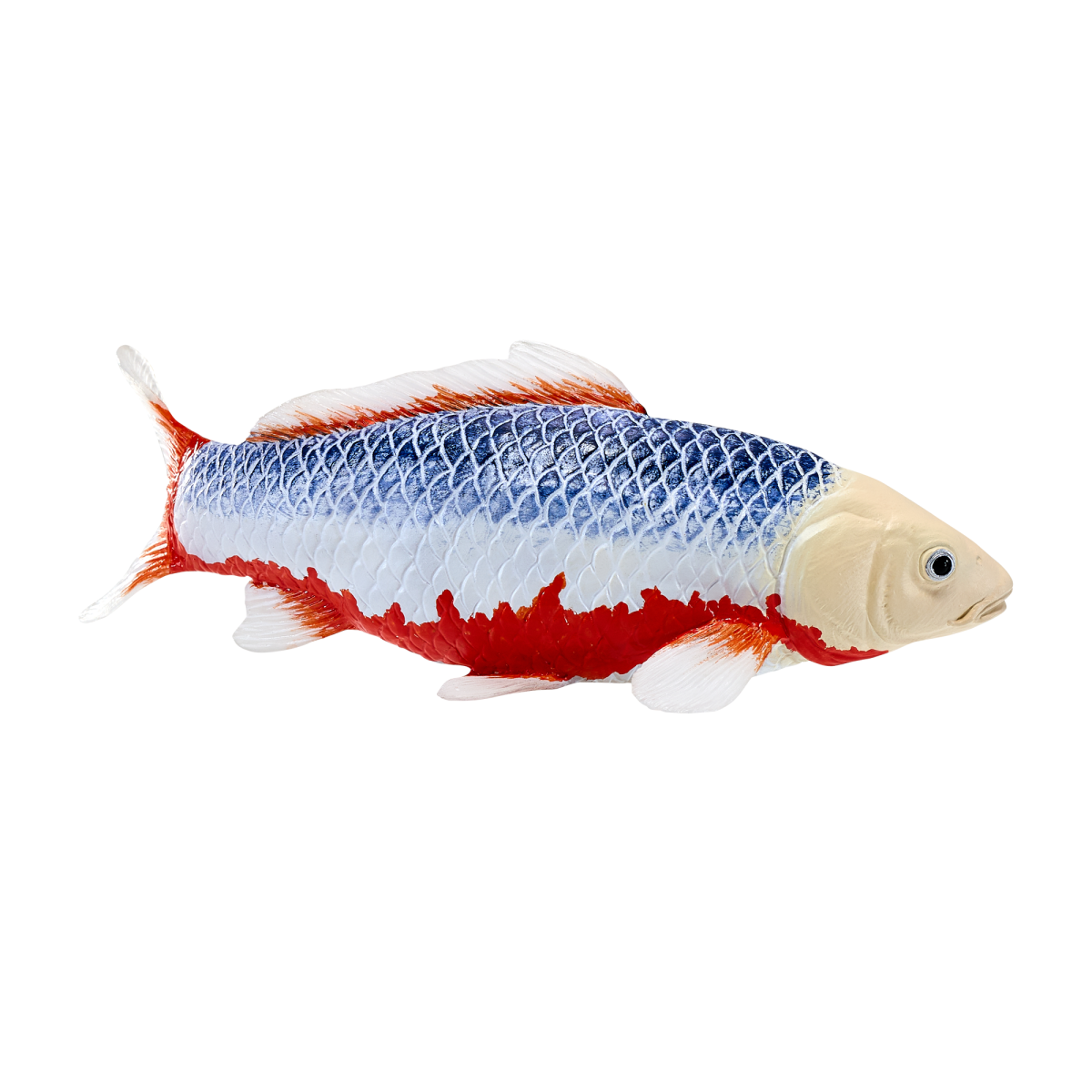 Mojo Asagi Koi Fish Figurine, Hand-Painted Realistic Model