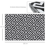 Outsunny Reversible Outdoor Straw Rug, 121 x 182cm