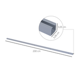 HOMCOM Rustic Sliding Barn Door Hardware Kit, 6.5ft (2000mm) Track – Space-Saving Hardware for Single Door