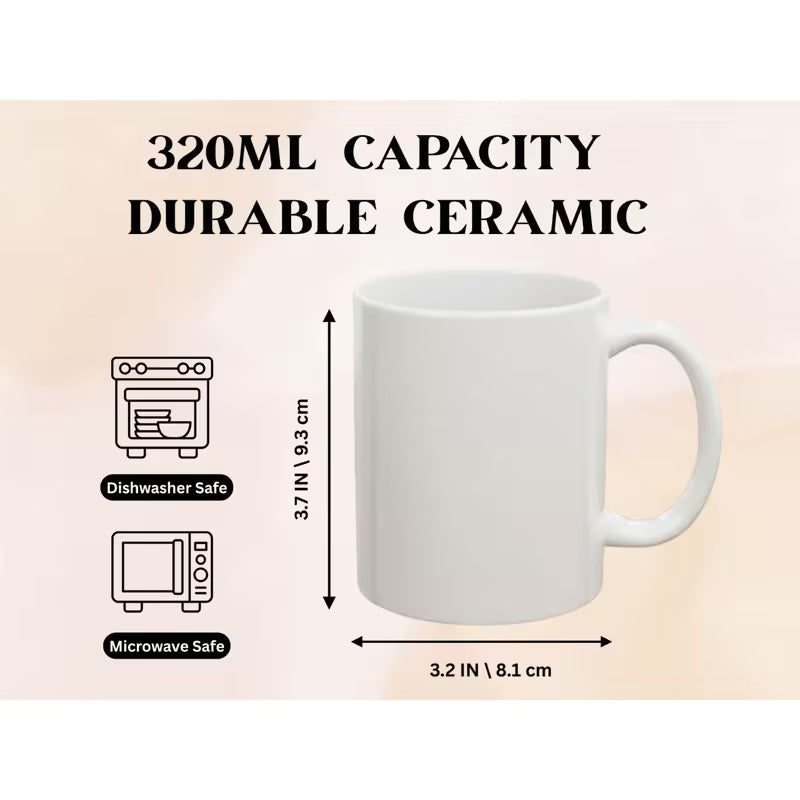 Tea Rex Dinosaur Quote Ceramic Coffee Mug, 320ml – Funny Cute Gift for Dinosaur Lovers, White