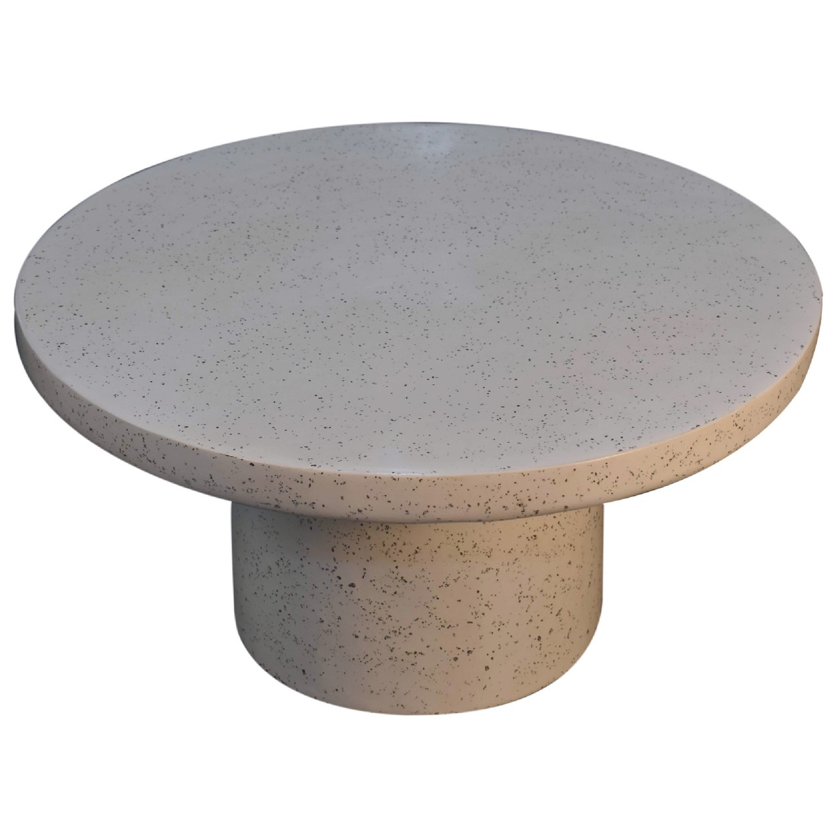 Artisan Furniture Serenity Terrazzo Coffee Table with Pedestal Base – Smooth Living Room Centrepiece