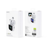 WYEWAVE ProSound Wireless Earbuds with LCD Touch Screen Charging Case, ANC and Transparency Mode, White