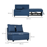 Close-up of the castor wheels on the HOMCOM sofa bed chair