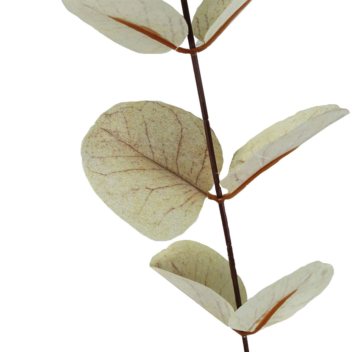 Leaf White Eucalyptus Artificial Foliage Stem with Silk Leaves and Wired Stem – 80cm Home Decor