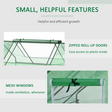 Outsunny Mini Portable Greenhouse with Zipped Windows & Door and Steel Frame – 180 x 140 x 80cm, Dark Green