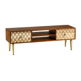 Edison Large TV Stand with Scandinavian-Inspired Tapered Legs and Media Storage – Living Room TV Unit